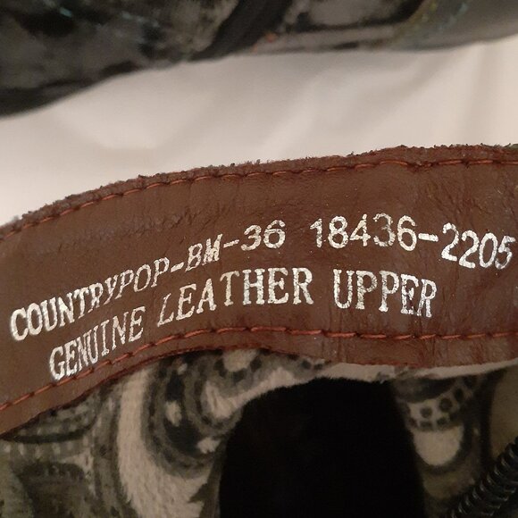 L' Artiste Country Pop Velvet and Leather Booties - Picture 13 of 16